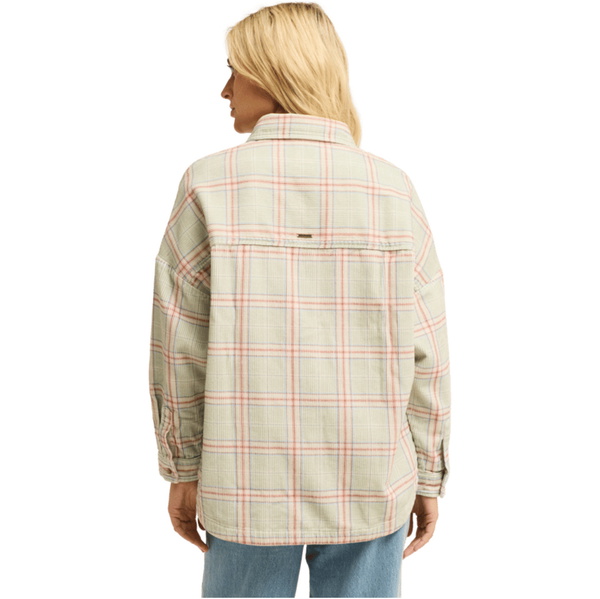 2026 Billabong Frauen Begeistert Auf Dich Overshirt EBJWT00120 - Smoke Green